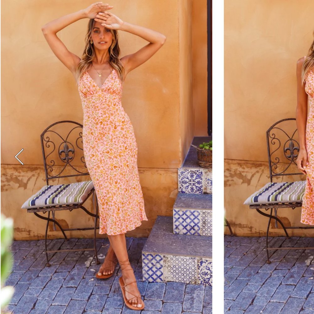 Fortunate One CECE MIDI DRESS PINK